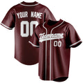 Personalized Burgundy & White Color Fan Baseball Jersey BB01240528CK090
