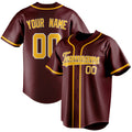 Personalized Burgundy & Gold Color Fan Baseball Jersey BB01240528CK091