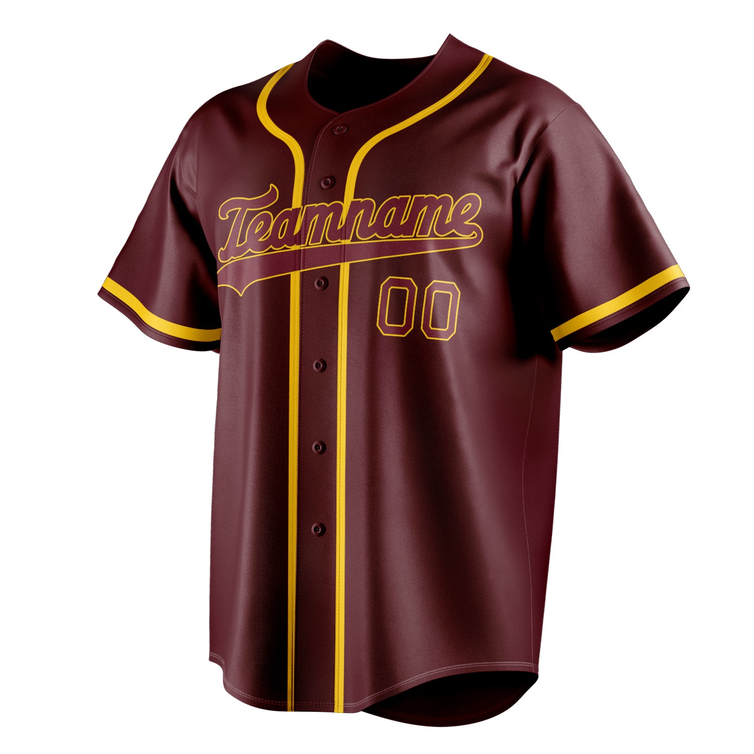 Personalized Burgundy & Red Color Fan Baseball Jersey