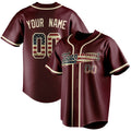 Personalized Burgundy & Cream Vintage USA Flag Fan Baseball Jersey BB01240528CK100