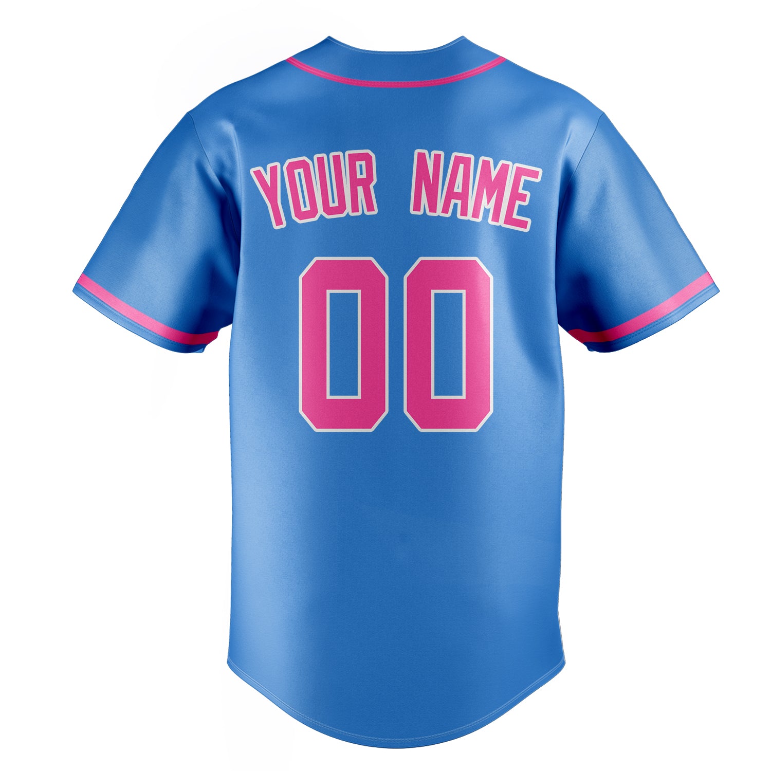 Personalized Electric Blue & Pink Color Fan Baseball Jersey