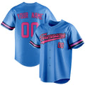 Personalized Electric Blue & Pink Color Fan Baseball Jersey BB01240528JZ191