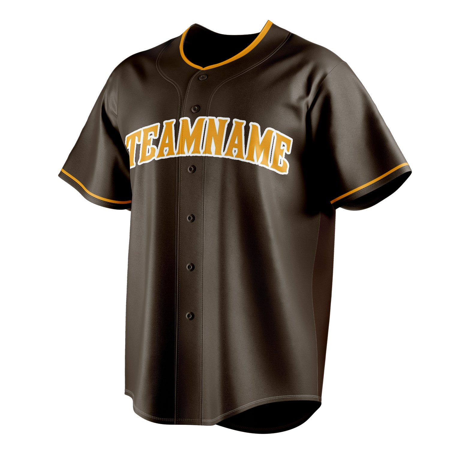 Personalized Brown & Gold Color Fan Baseball Jersey
