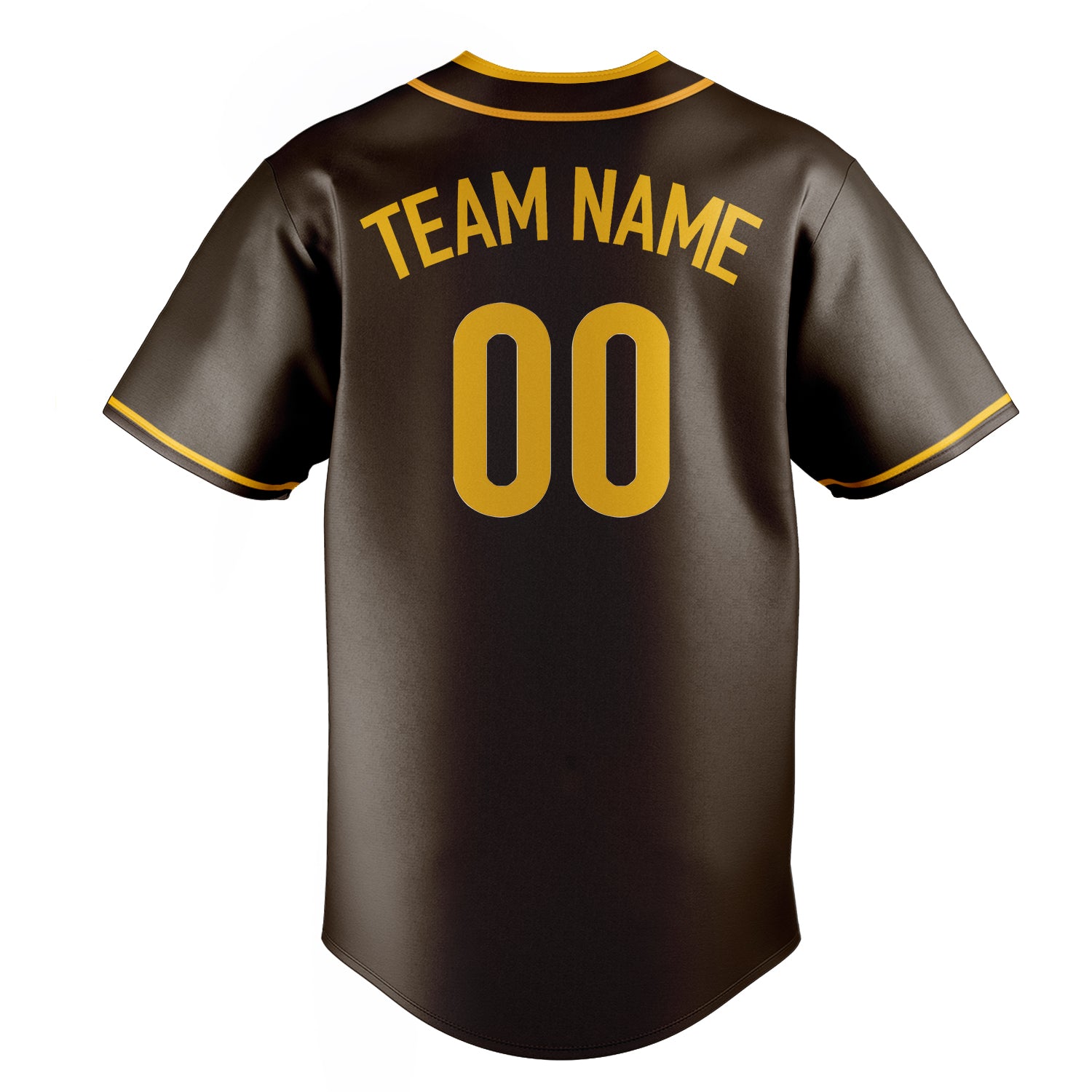 Personalized Brown & Gold Color Fan Baseball Jersey