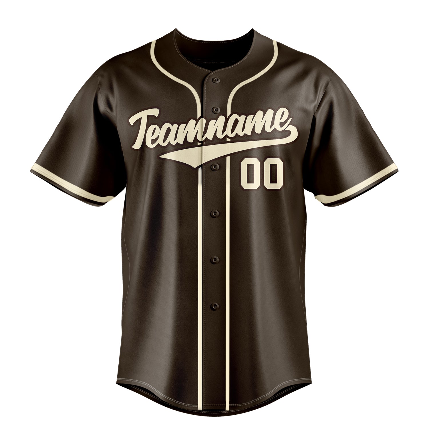 Personalized Brown & Cream Color Fan Baseball Jersey