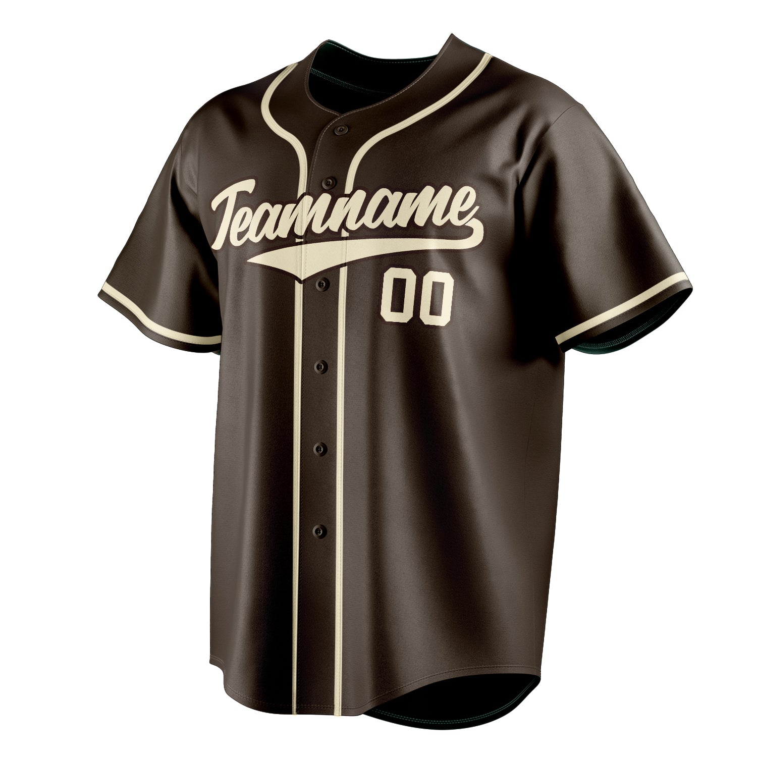 Personalized Brown & Cream Color Fan Baseball Jersey
