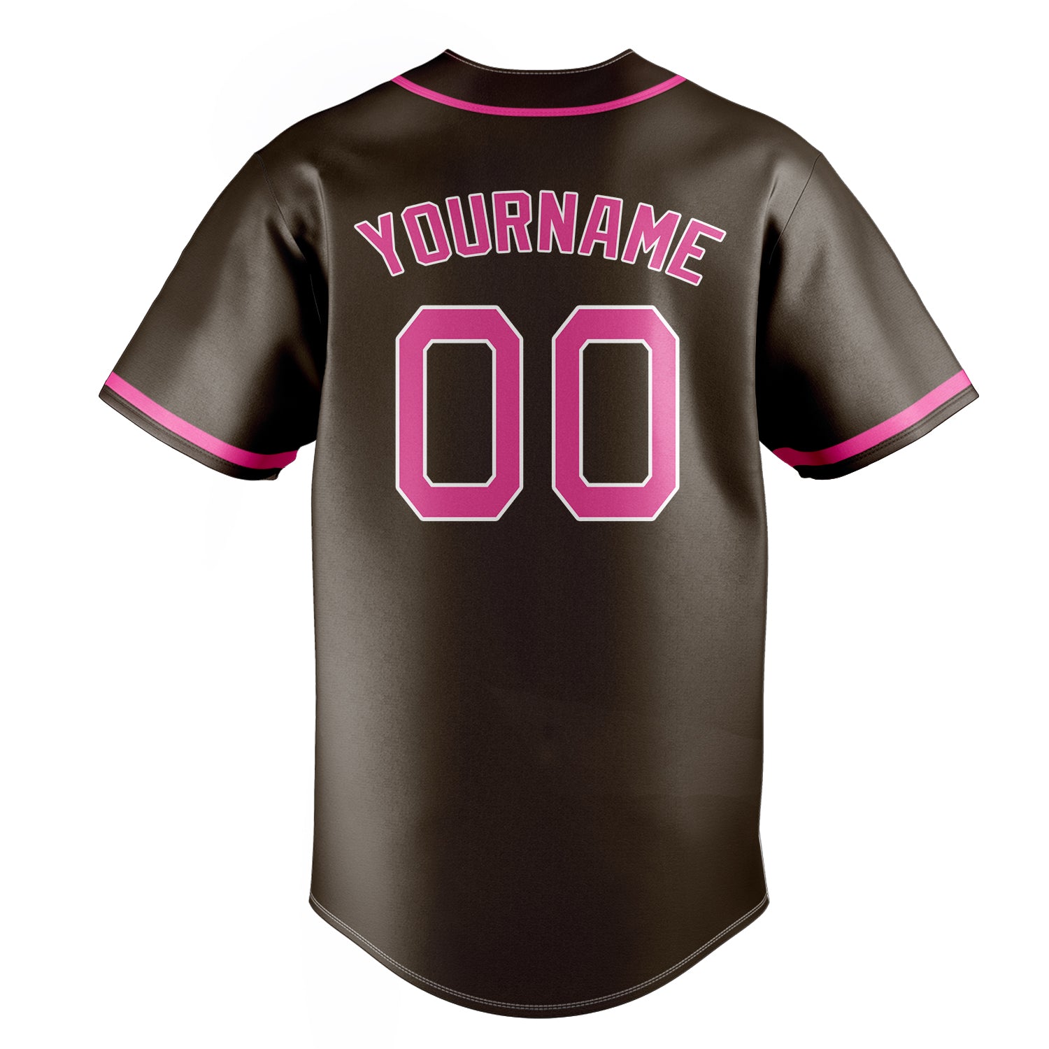 Personalized Brown & Pink Color Fan Baseball Jersey