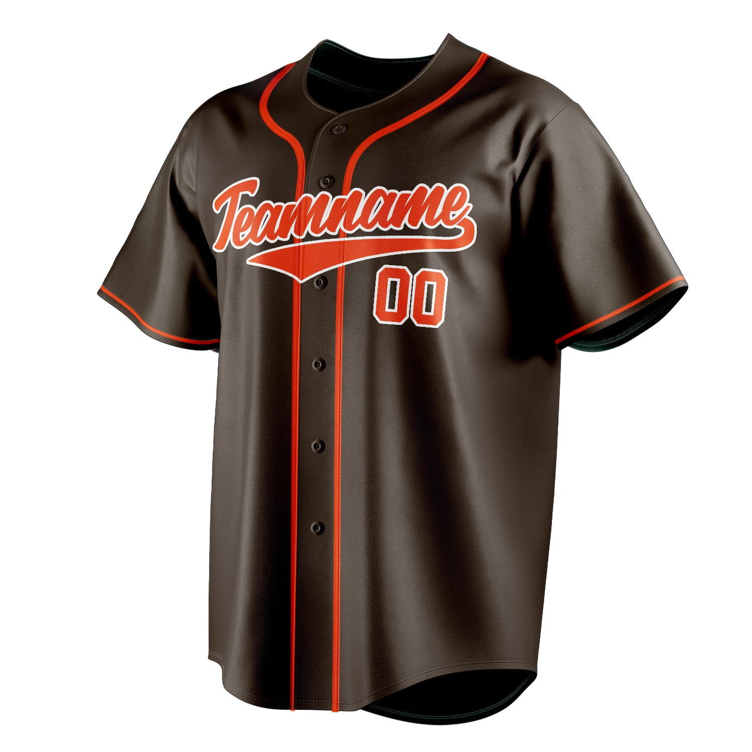 Personalized Brown & Orange Color Fan Baseball Jersey