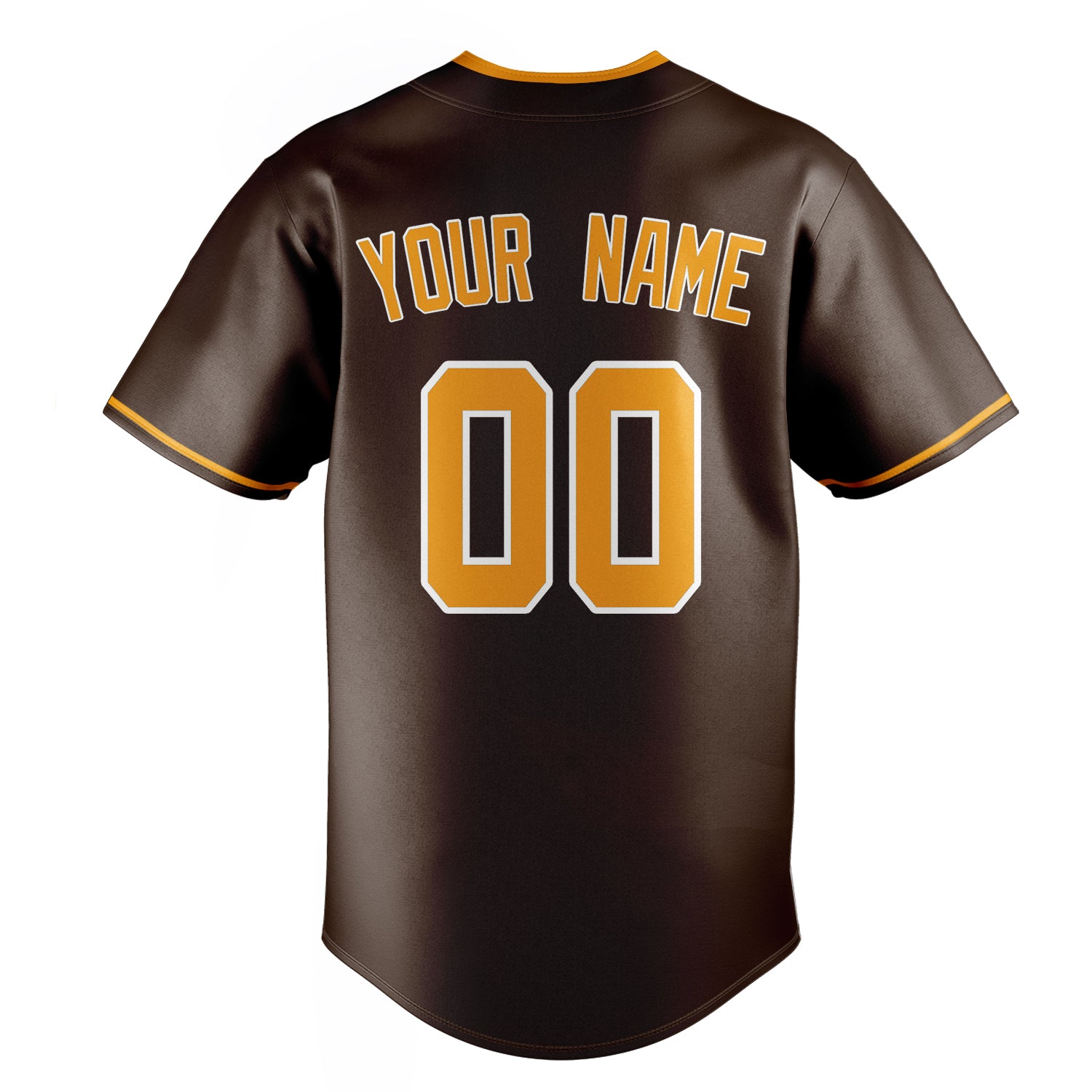 Personalized Brown & Orange Color Fan Baseball Jersey