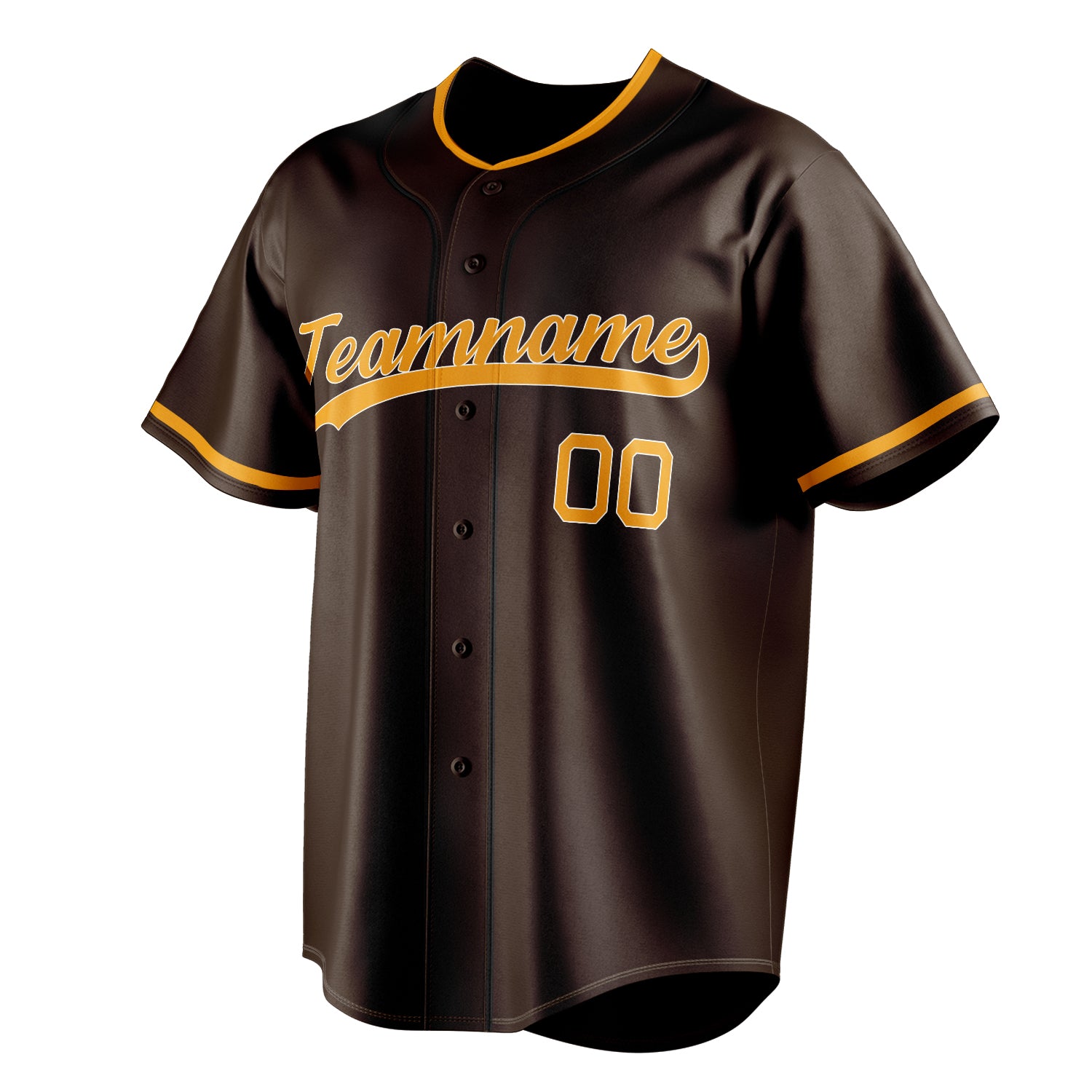 Personalized Brown & Orange Color Fan Baseball Jersey