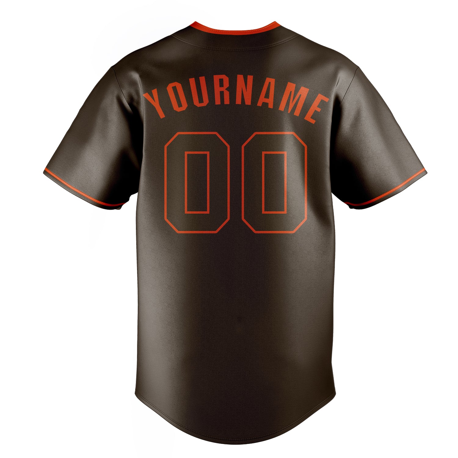Personalized Brown & Red Color Fan Baseball Jersey