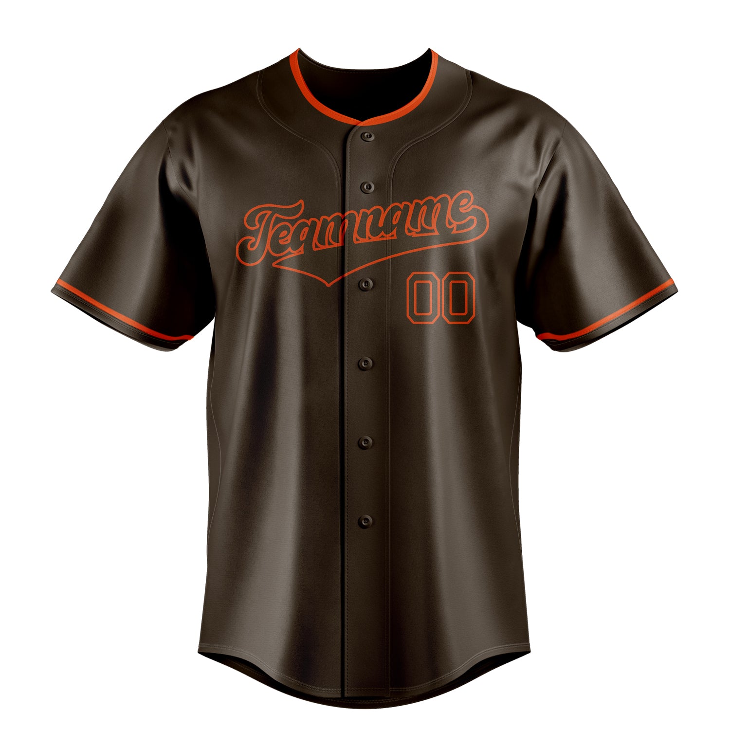 Personalized Brown & Red Color Fan Baseball Jersey