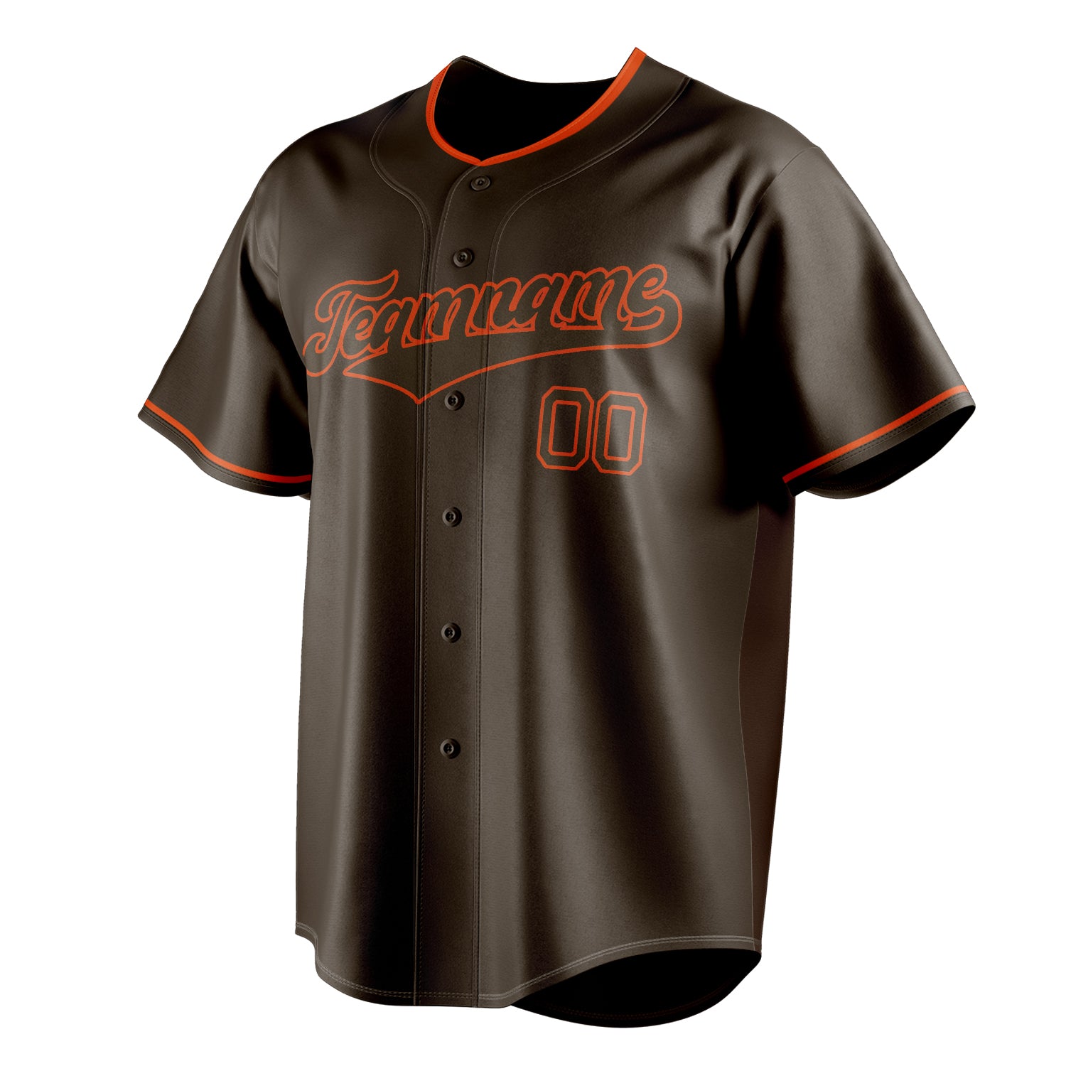 Personalized Brown & Red Color Fan Baseball Jersey