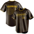 Personalized Brown & Gold Color Fan Baseball Jersey BB01240528WX085