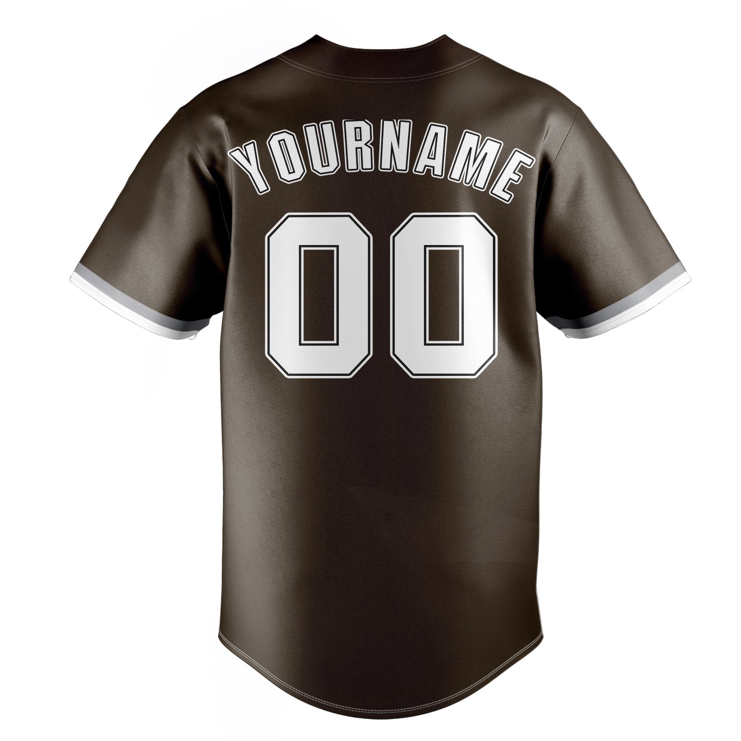 Personalized Brown & White Color Fan Baseball Jersey