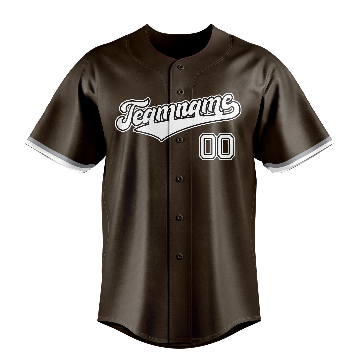 Personalized Brown & White Color Fan Baseball Jersey