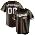 Personalized Brown & White Color Fan Baseball Jersey BB01240528WX086