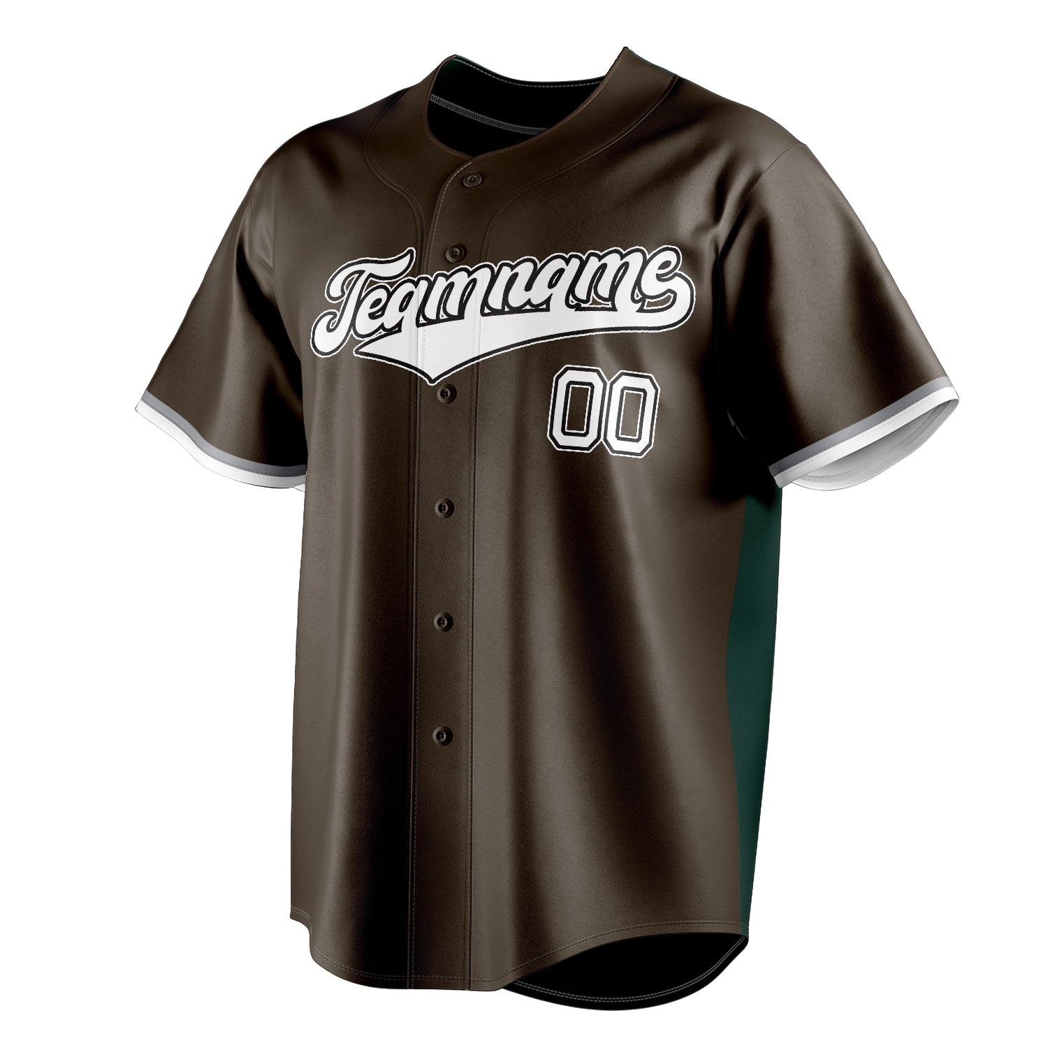 Personalized Brown & White Color Fan Baseball Jersey