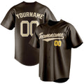Personalized Brown & Cream Color Fan Baseball Jersey BB01240528WX088
