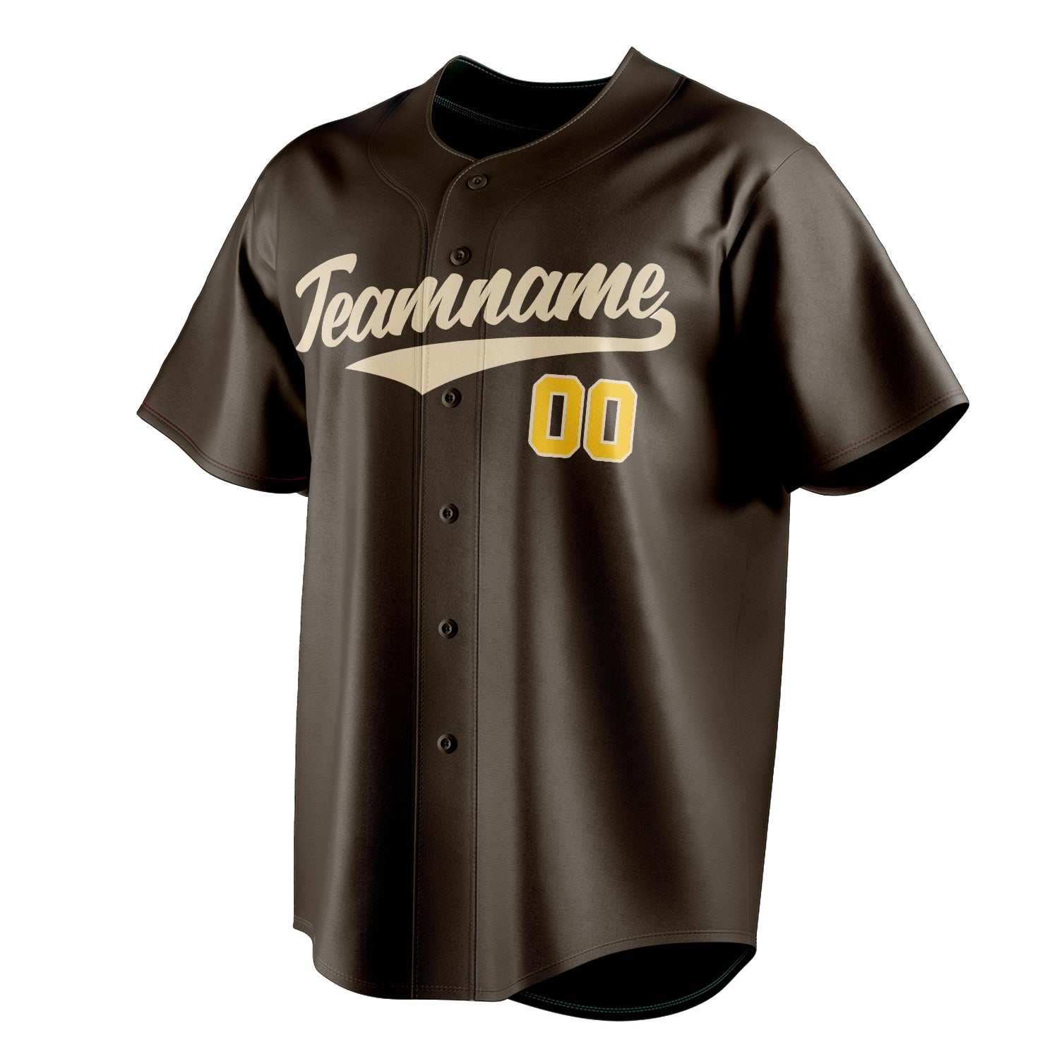 Personalized Brown & Cream Color Fan Baseball Jersey