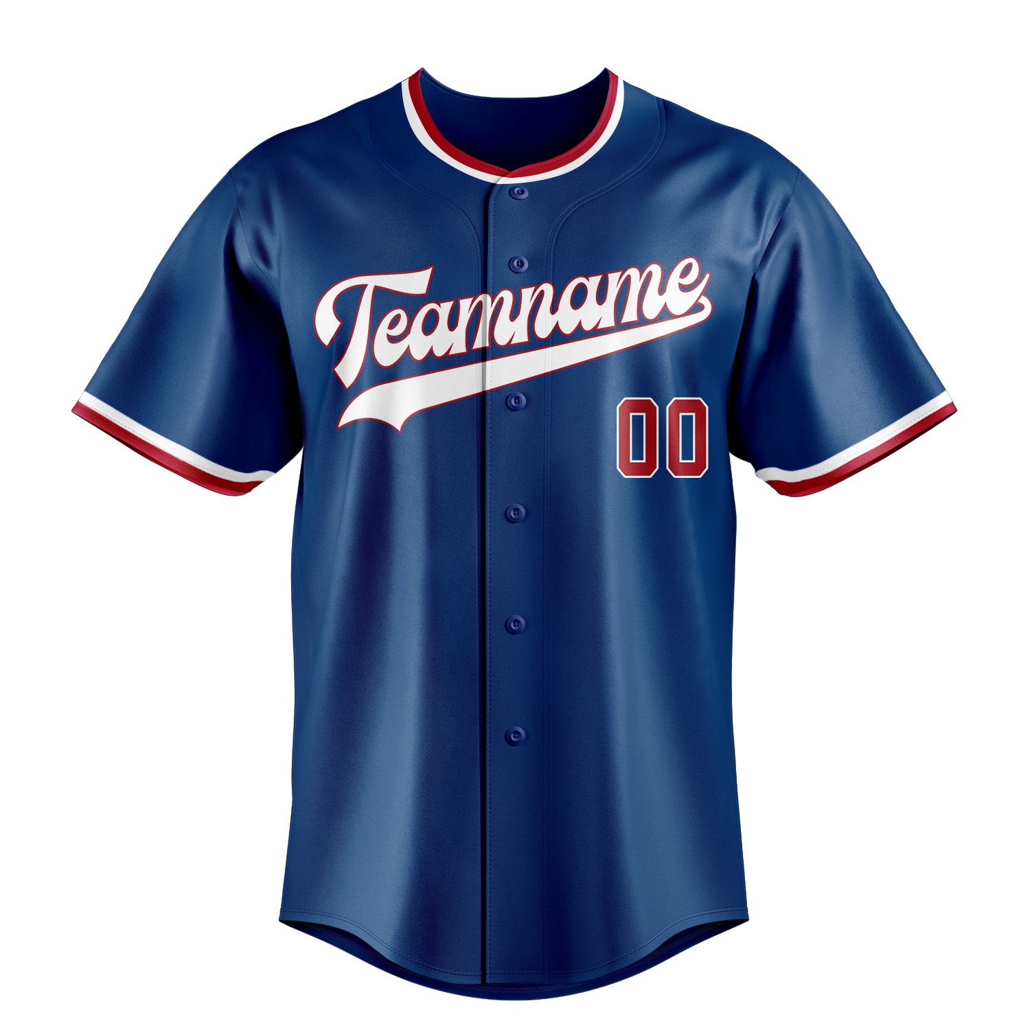 Personalized Blue & Red Color Fan Baseball Jersey