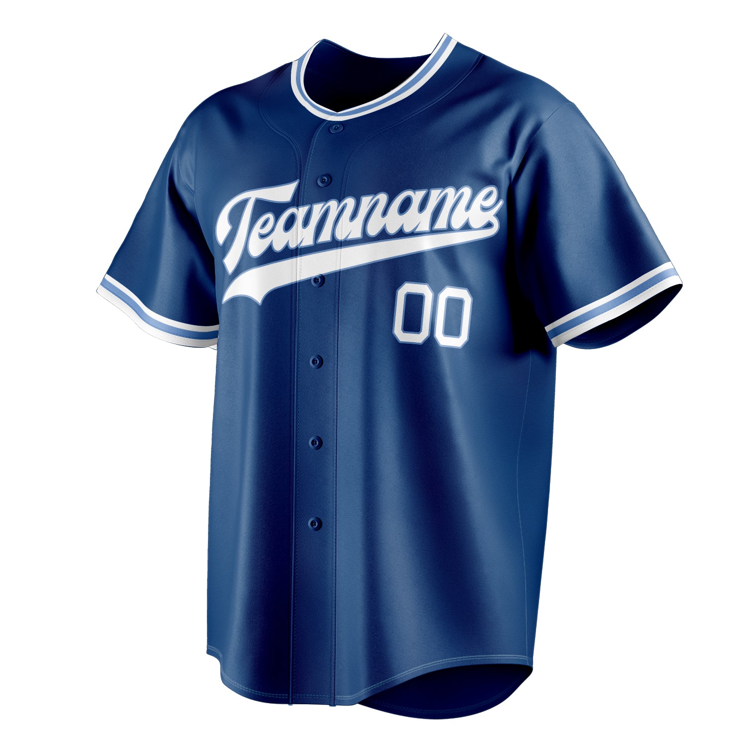 Personalized Blue & White Color Fan Baseball Jersey
