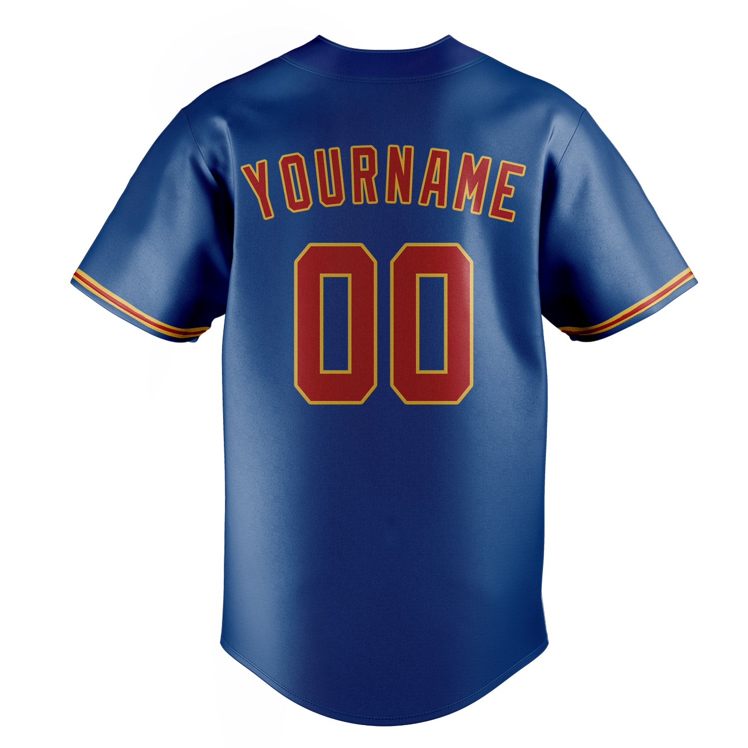Personalized Blue & Red Color Fan Baseball Jersey