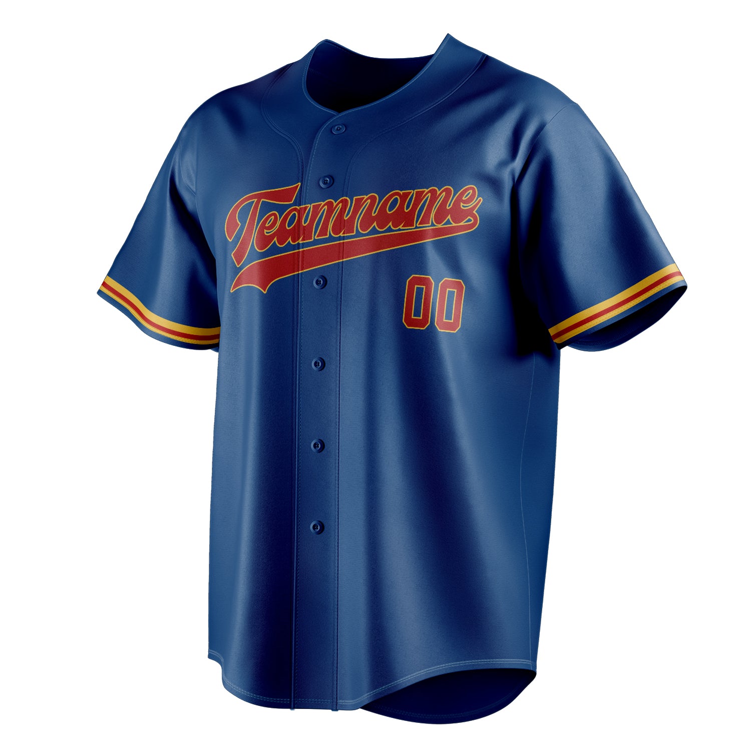 Personalized Blue & Red Color Fan Baseball Jersey