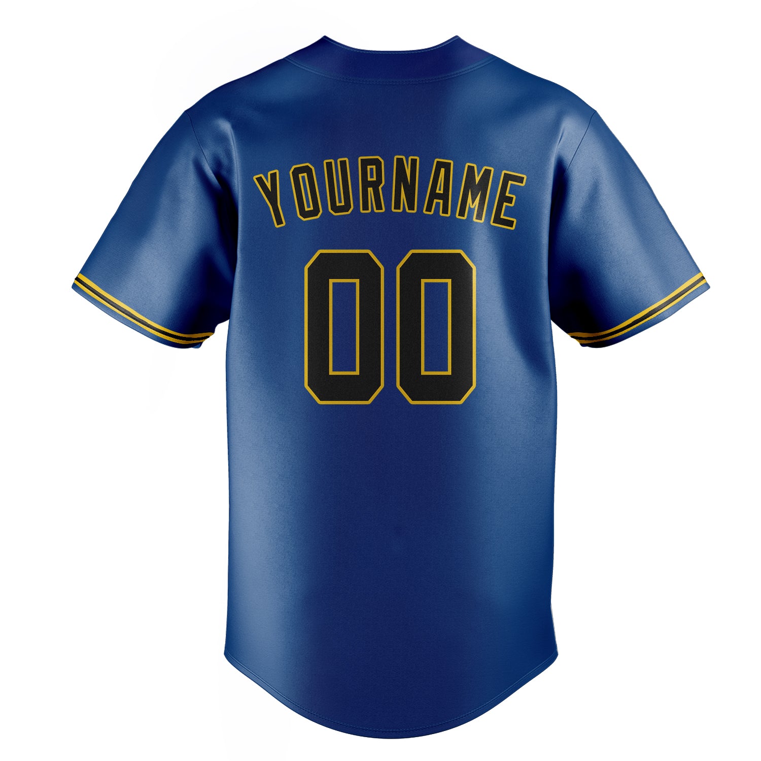 Personalized Blue & Black Color Fan Baseball Jersey