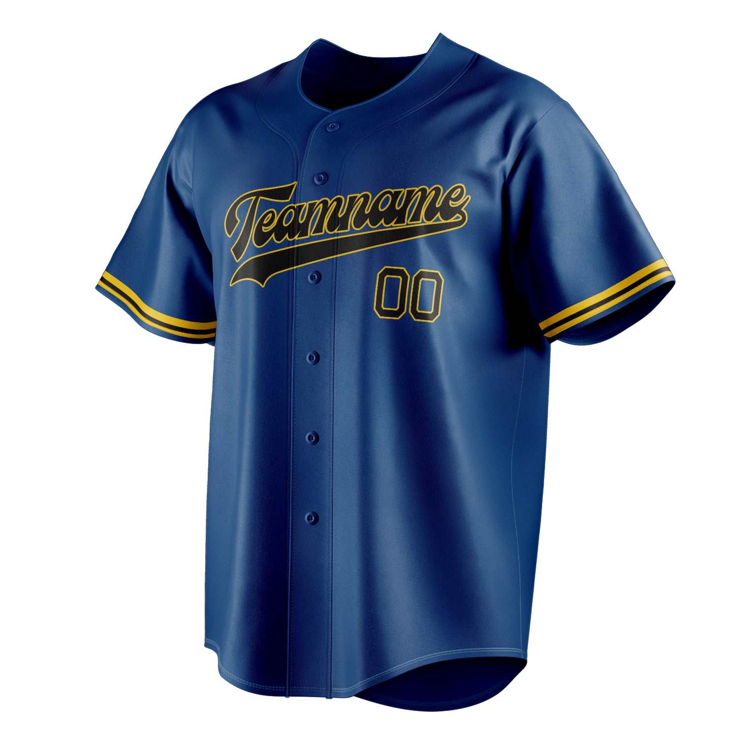 Personalized Blue & Black Color Fan Baseball Jersey