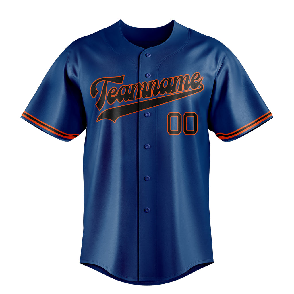 Personalized Blue & Black Color Fan Baseball Jersey