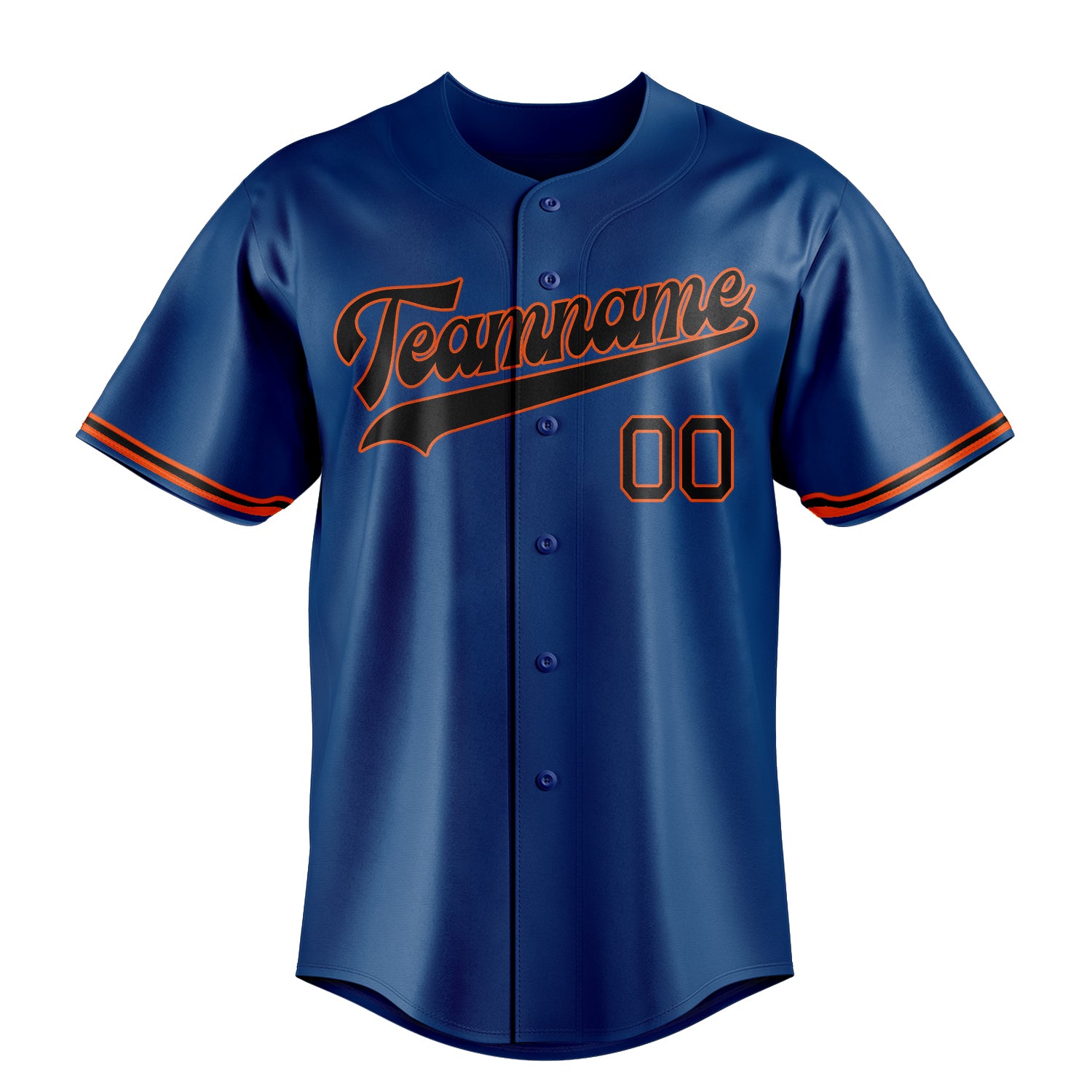 Personalized Blue & Black Color Fan Baseball Jersey