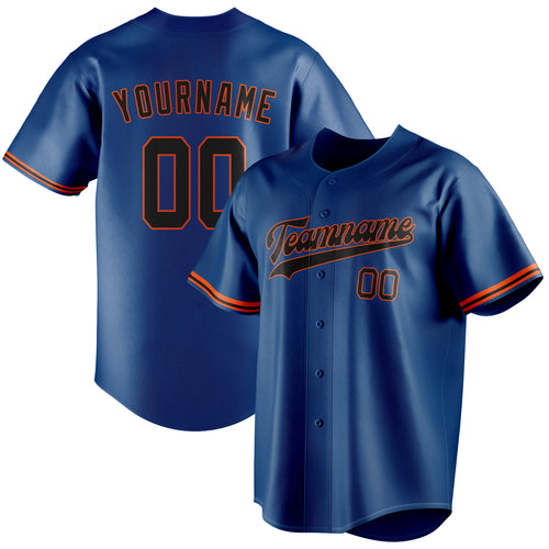 Personalized Blue & Black Color Fan Baseball Jersey BB01240528WY056