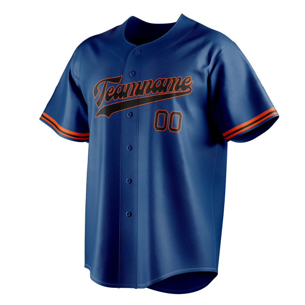Personalized Blue & Black Color Fan Baseball Jersey