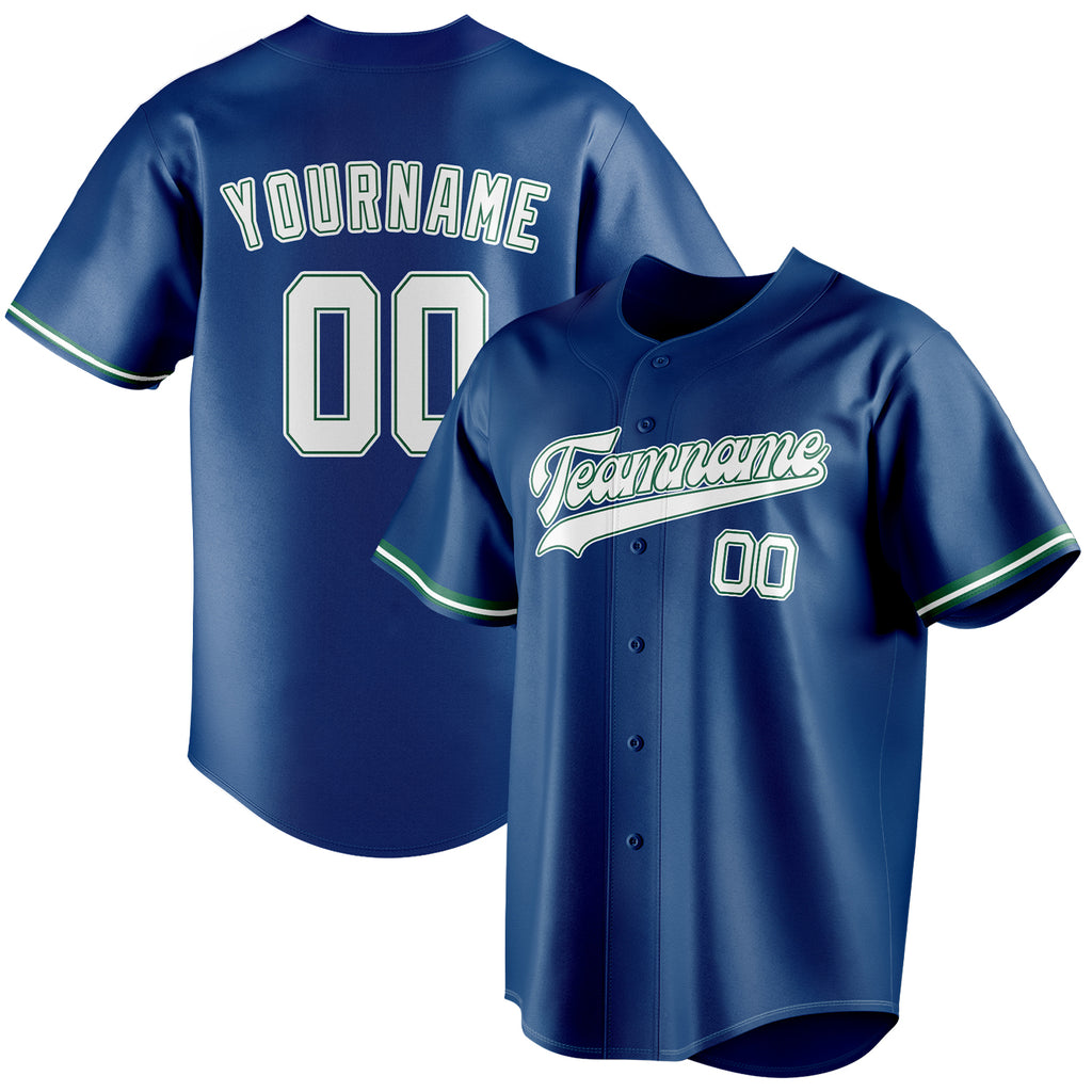Personalized Blue & White Color Fan Baseball Jersey BB01240528WY057