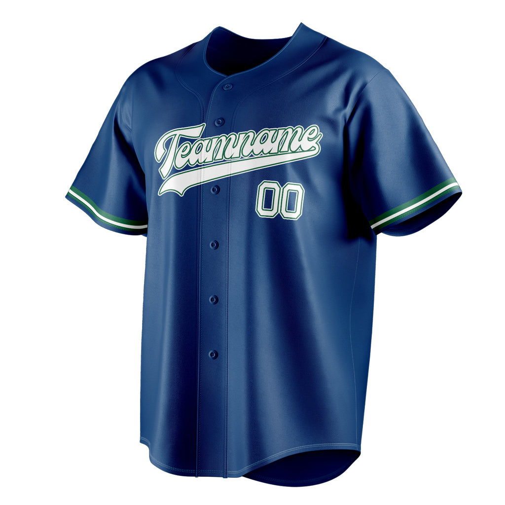Personalized Blue & White Color Fan Baseball Jersey