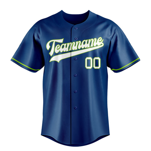 Personalized Blue & White Color Fan Baseball Jersey