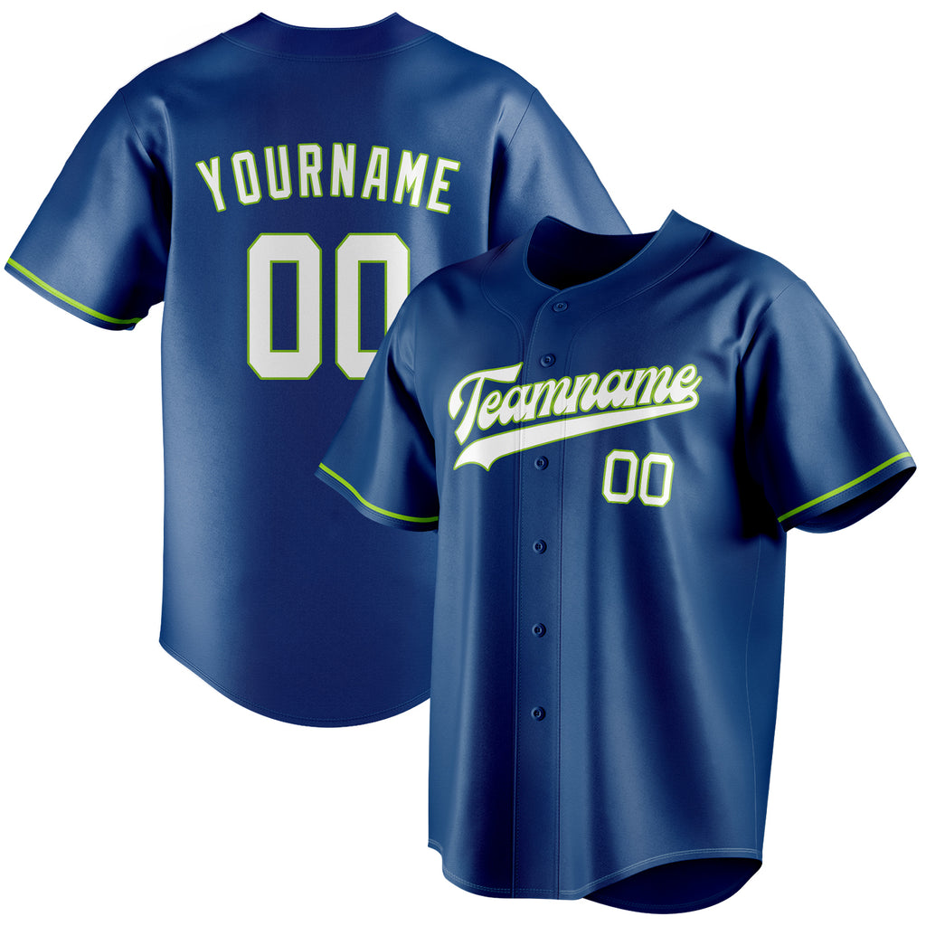 Personalized Blue & White Color Fan Baseball Jersey BB01240528WY058