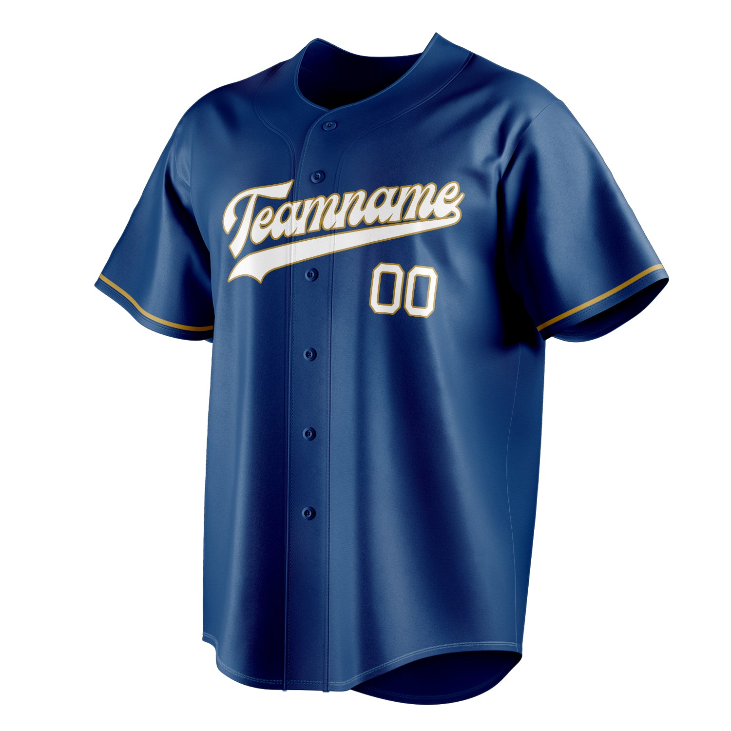 Personalized Blue & White Color Fan Baseball Jersey