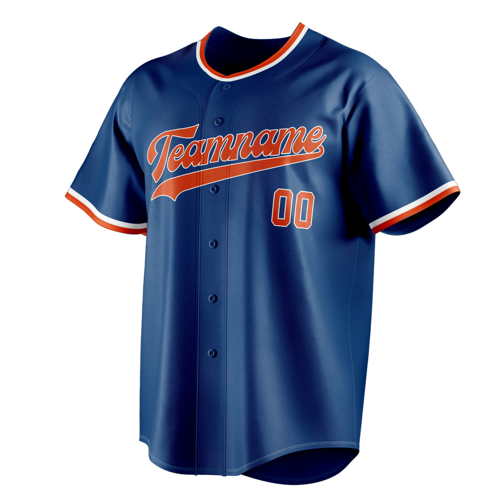 Personalized Blue & Red Color Fan Baseball Jersey