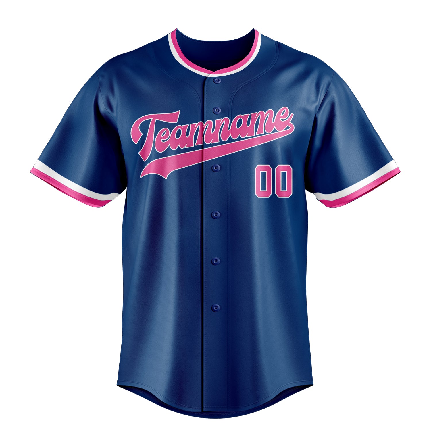 Personalized Blue & Pink Color Fan Baseball Jersey