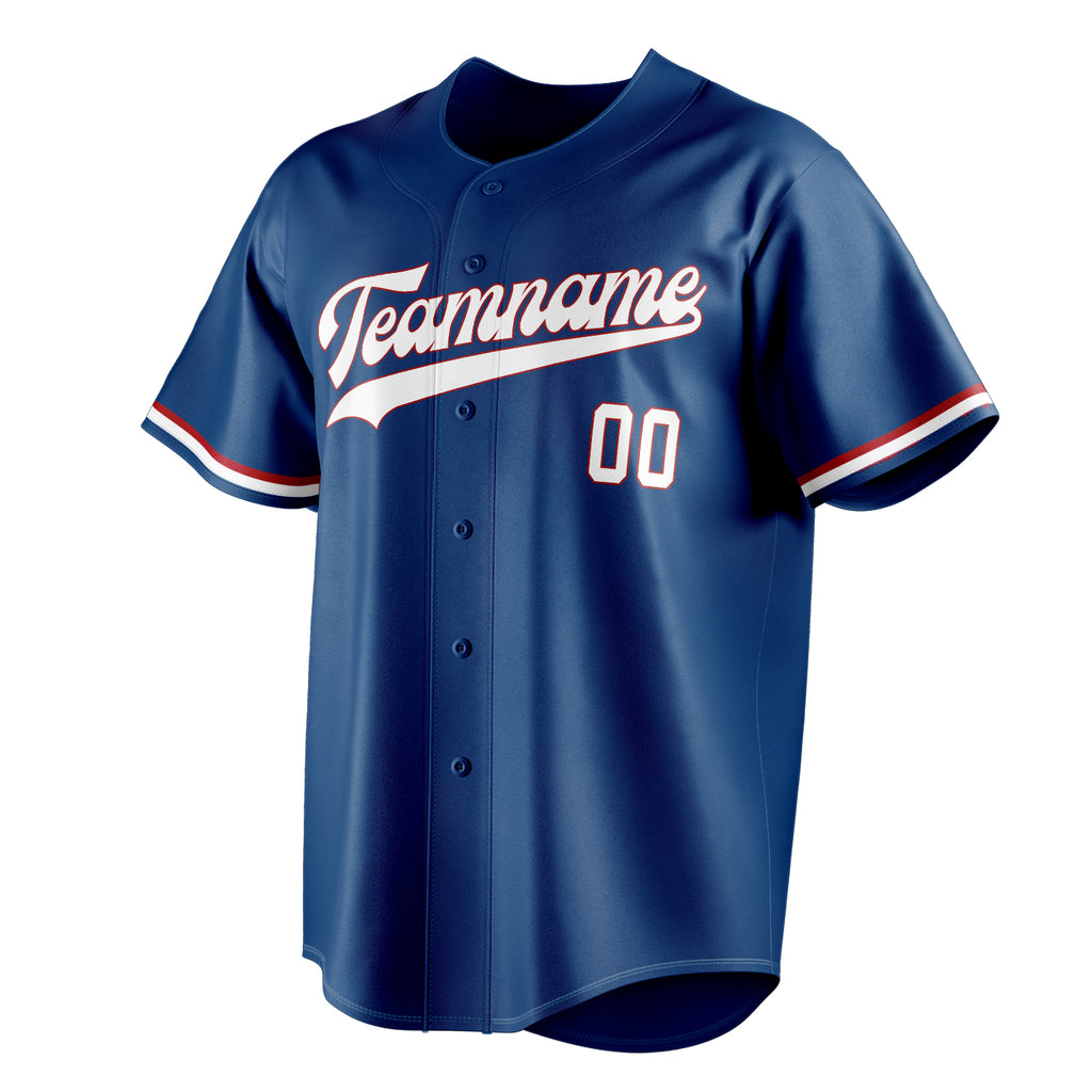Personalized Blue & White Color Fan Baseball Jersey