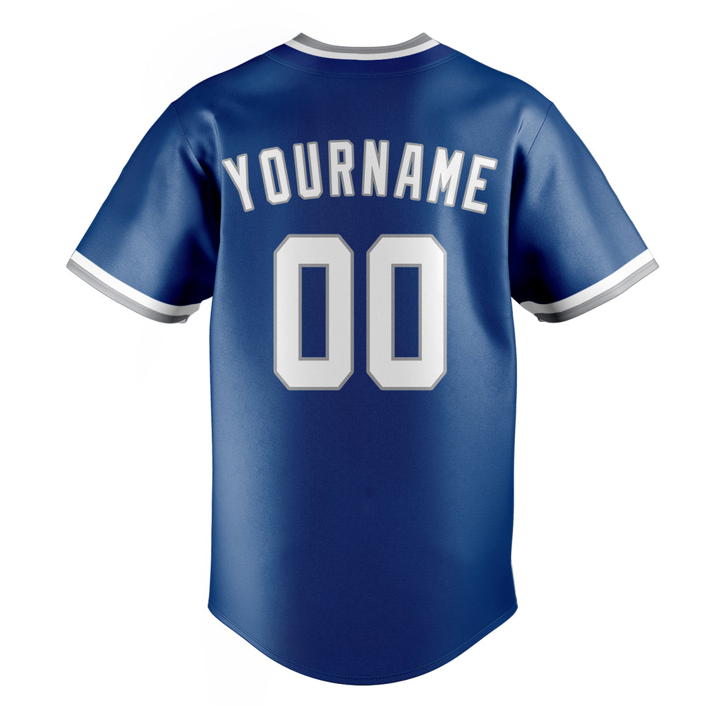 Personalized Blue & White Color Fan Baseball Jersey