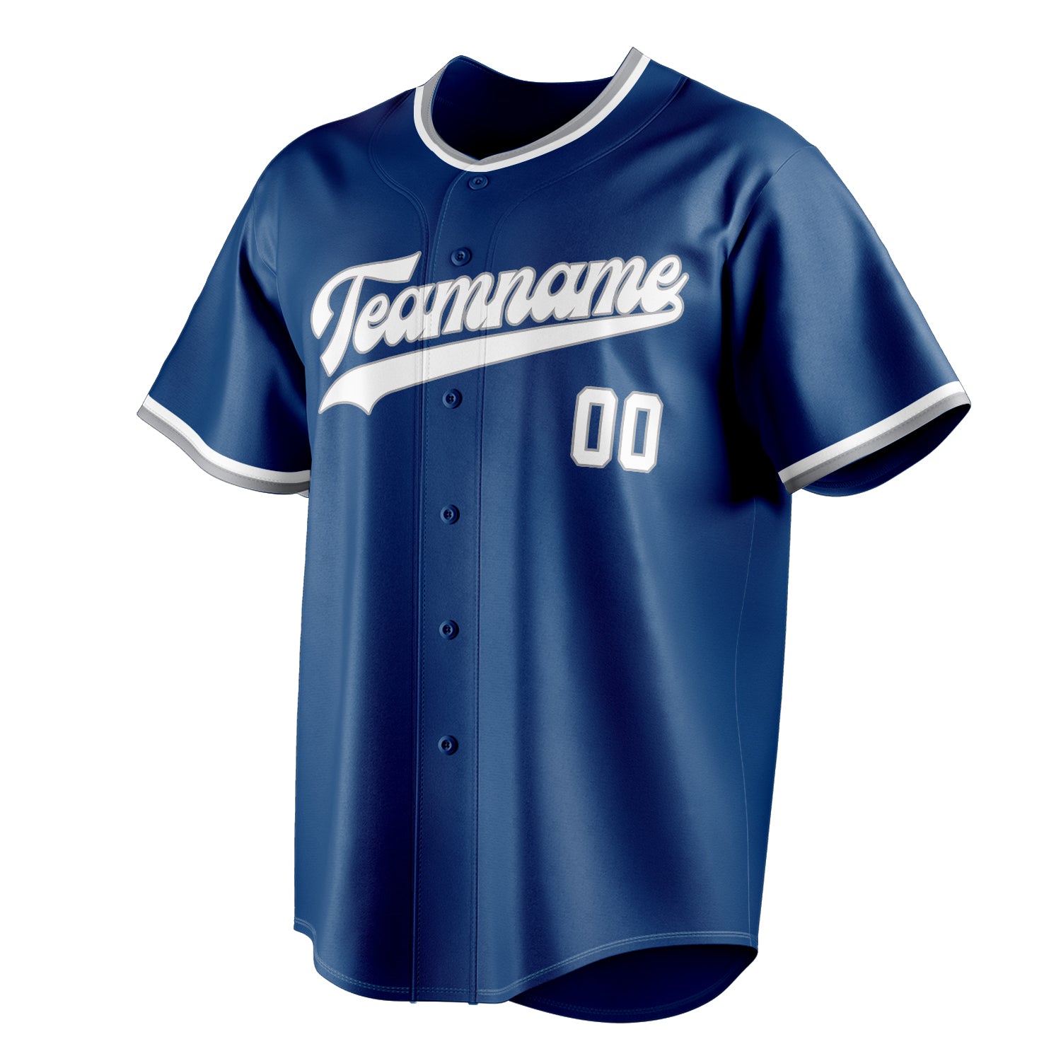 Personalized Blue & White Color Fan Baseball Jersey