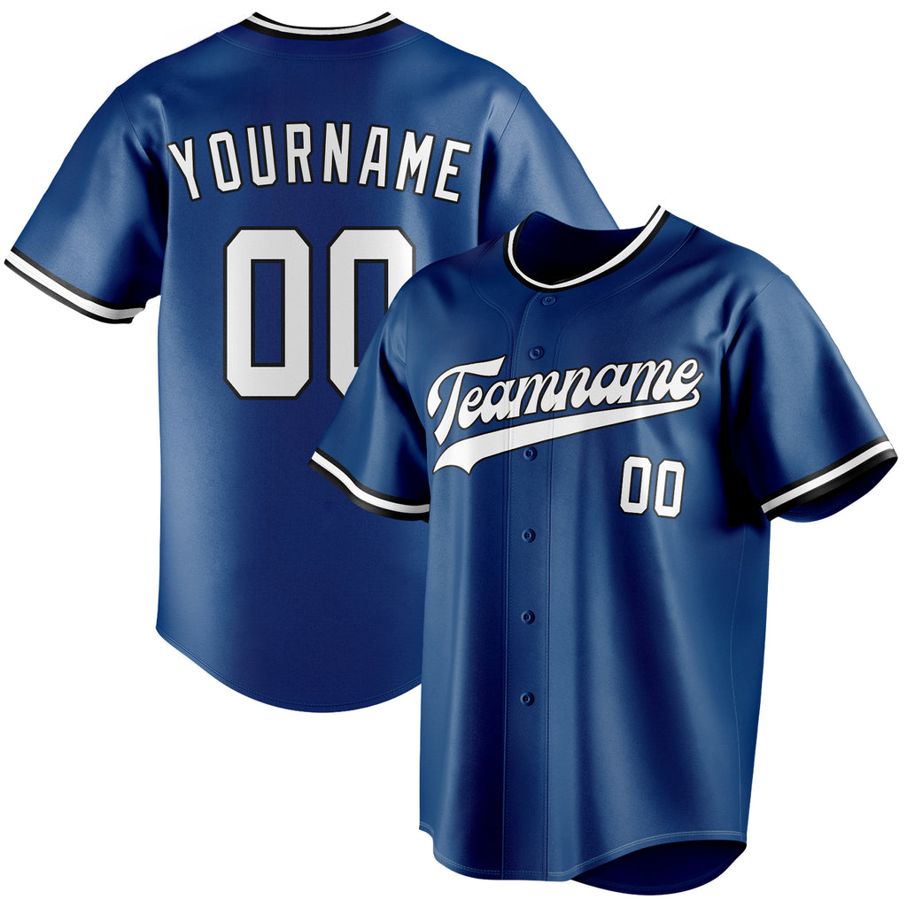 Personalized Blue & White Color Fan Baseball Jersey BB01240528WY067