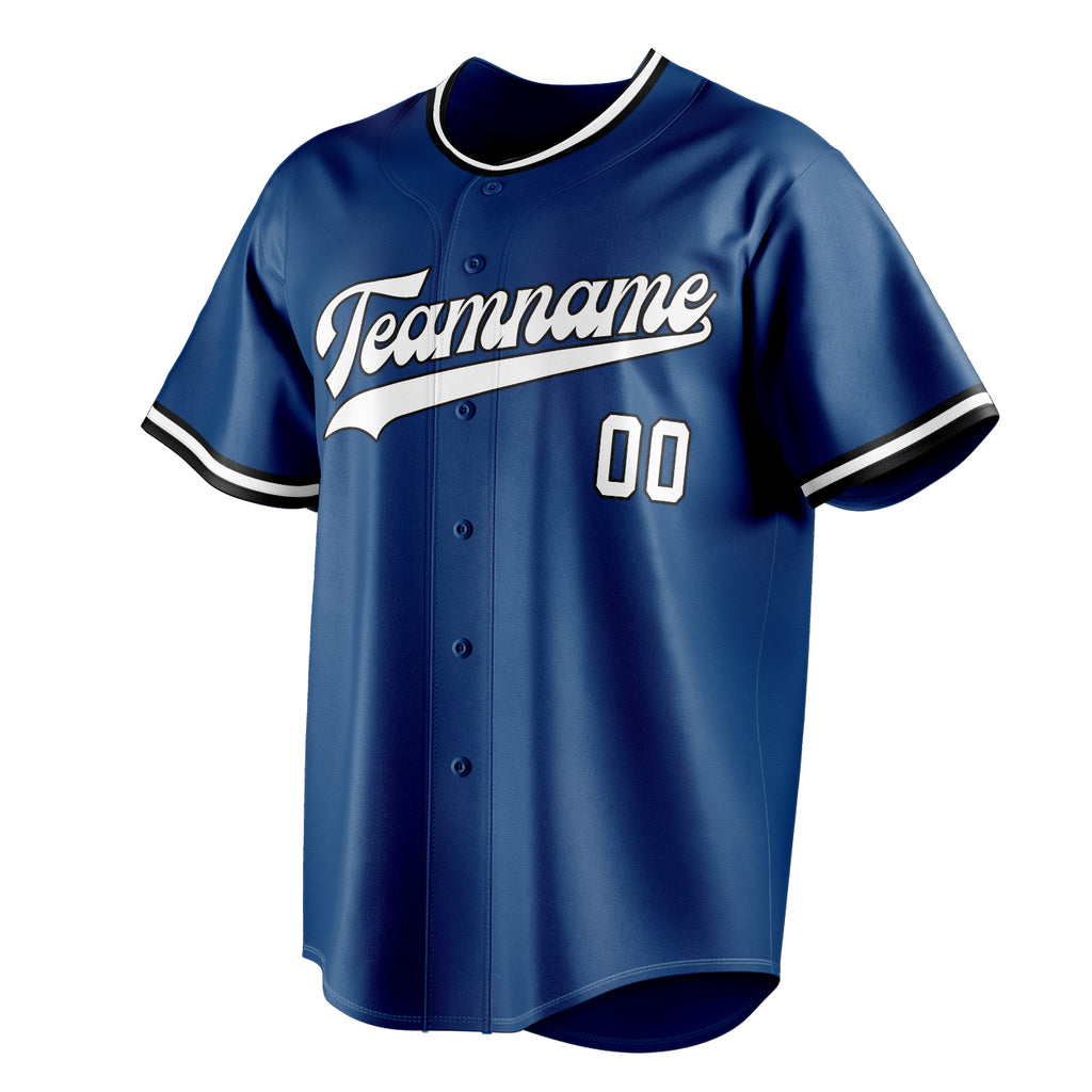 Personalized Blue & White Color Fan Baseball Jersey