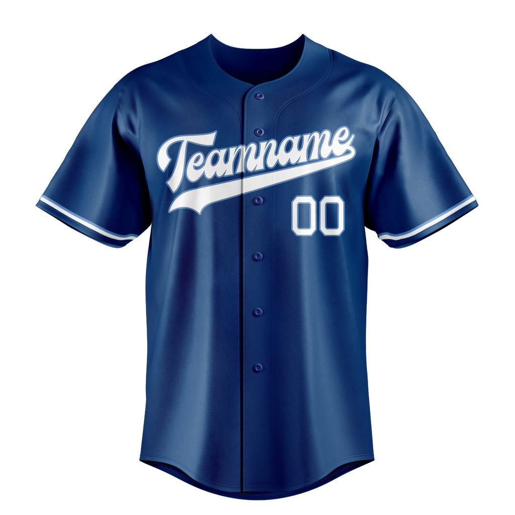 Personalized Blue & White Color Fan Baseball Jersey