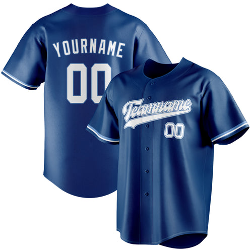 Personalized Blue & White Color Fan Baseball Jersey BB01240528WY069