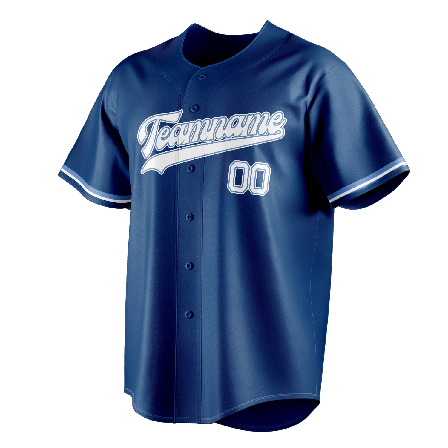 Personalized Blue & White Color Fan Baseball Jersey