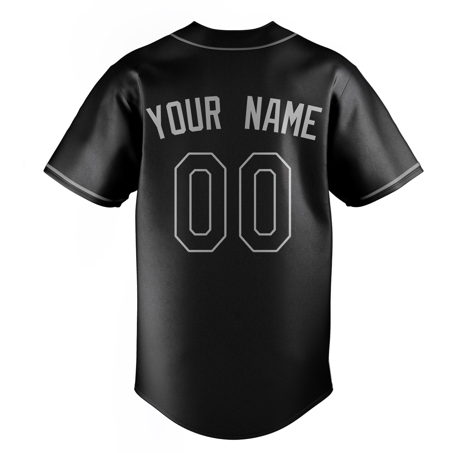 Personalized Black & Gray Color Fan Baseball Jersey